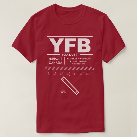 Iqaluit Airport YFB Tee Shirt (Design vorne)
