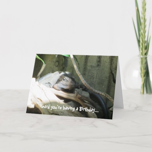 Iquana Geburtstags-Wünsche Karte (Vorderseite)