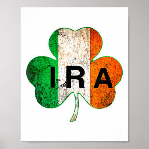 Ira Irischer Glücksklee St Patricks Tag Irland T Poster