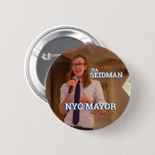 Ira Seidman für NYC Mayor 2021 Button (Vorne & Hinten)