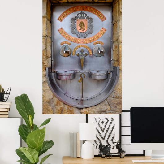 Irache Wine Fountain Poster (Heimbüro)