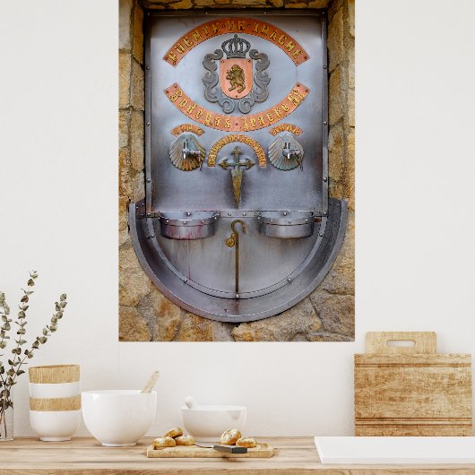 Irache Wine Fountain Poster (Küche)