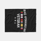 Irak Afghanistan Veteran Pride Service Ribbon Fleecedecke (Vorderseite (Horizontal))