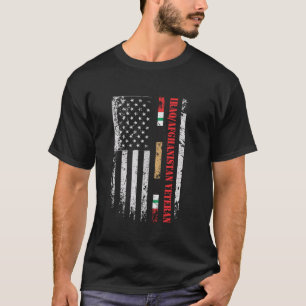 Irak Afghanistan Veteran T-Shirt Flagge Patriotisc