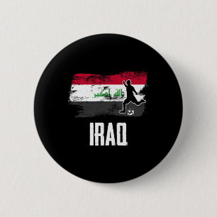 Irak Fahne Trikot irakisches Fußballteam Irak  Button
