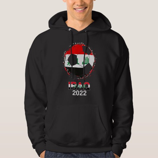 Irak Flag 2022 Unterstützer des irakischen Fußball Hoodie (Vorderseite)