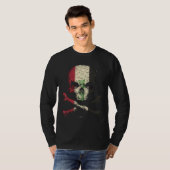 Irak Flag Skull Crossbones T-Shirt (Vorne ganz)
