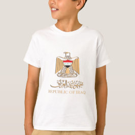 IRAK-FLAG ÜBER IRAKISCHE EMBLEM ش ع ا ر ل ا ع ر ا T-Shirt