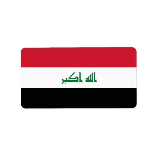 Irak-Flagge Adressaufkleber (Vorne)