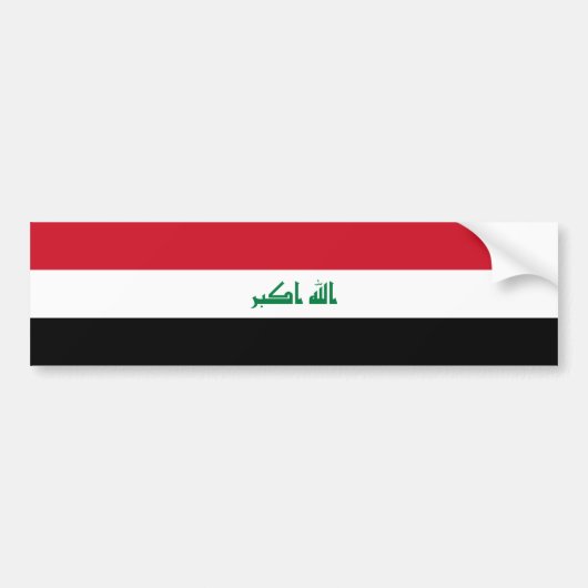 Irak-Flagge Autoaufkleber (Vorne)