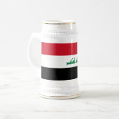 Irak-Flagge Bierglas (Vorderseite Links)