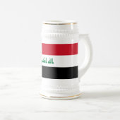 Irak-Flagge Bierglas (VorderseiteRechts)