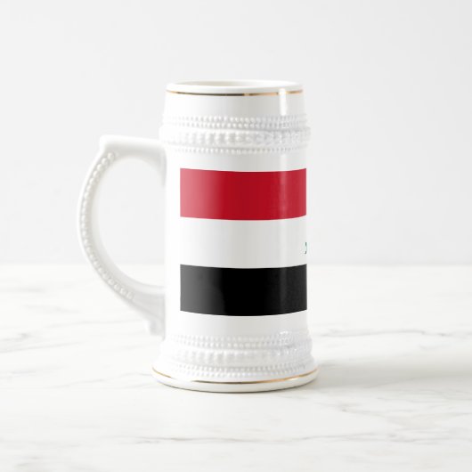 Irak-Flagge Bierglas (Links)
