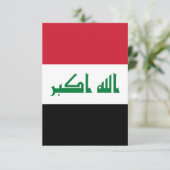 Irak-Flagge Dankeskarte (Stehend Vorderseite)