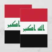 Irak-Flagge Dankeskarte (Vorne/Hinten)