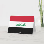 Irak-Flagge Dankeskarte (Rückseite)