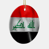 Irak-Flagge Doppelseitiges Weihnachtsgeschenk Keramik Ornament (Rechts)