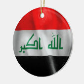 Irak-Flagge Doppelseitiges Weihnachtsgeschenk Keramik Ornament (Links)