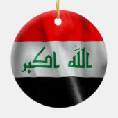 Irak-Flagge Doppelseitiges Weihnachtsgeschenk Keramik Ornament (Hinten)