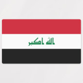 Irak-Flagge Etiketten (Design 2)