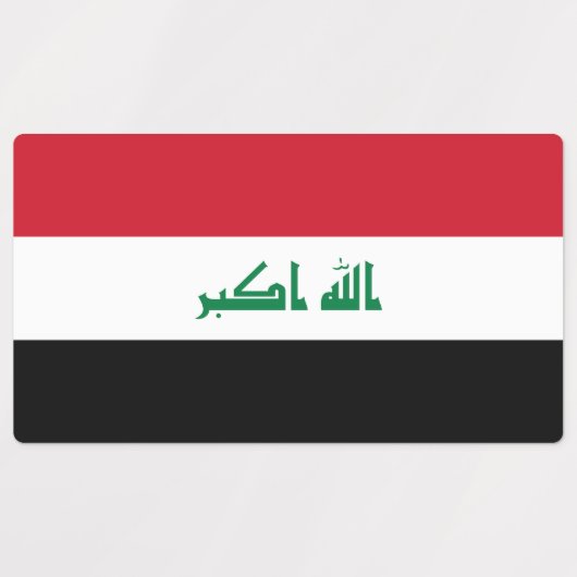 Irak-Flagge Etiketten (Design 2)