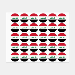 Irak-Flagge Etiketten