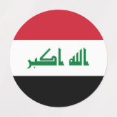 Irak-Flagge Etiketten (Design 1)