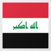 Irak-Flagge Fensteraufkleber (Blatt)