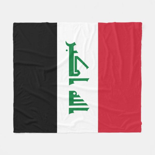 Irak-Flagge Fleecedecke (Vorderseite (Horizontal))