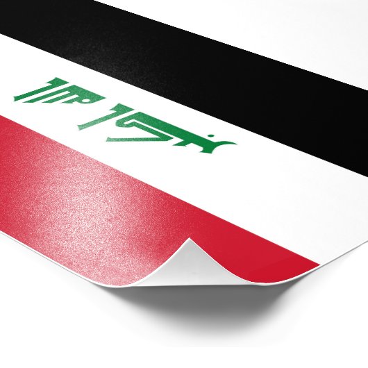 Irak-Flagge Fotodruck (Ecke)