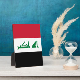 Irak-Flagge Fotoplatte
