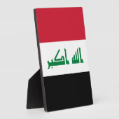 Irak-Flagge Fotoplatte (Seite)