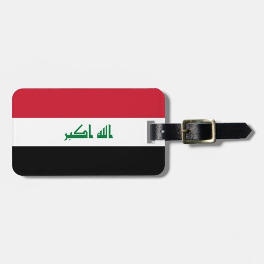 Irak-Flagge Gepäckanhänger (Vorderseite horizontal)