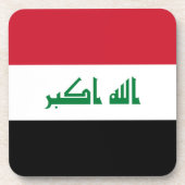 Irak-Flagge Getränkeuntersetzer (Vorderseite)