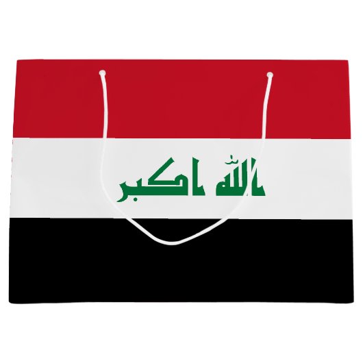 Irak-Flagge Große Geschenktüte (Vorderseite)