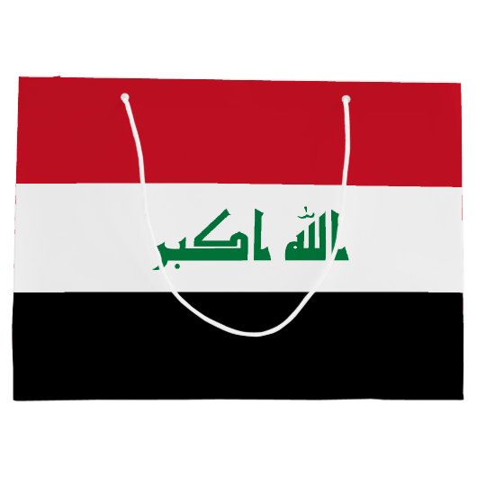 Irak-Flagge Große Geschenktüte (Rückseite)