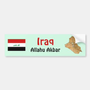 Irak-Flagge + Karte Aufkleber Autoaufkleber