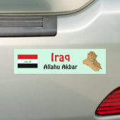 Irak-Flagge + Karte Autoaufkleber (Auf Auto)