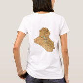 Irak-Flagge + Karte + Text-T - Shirt (Rückseite)