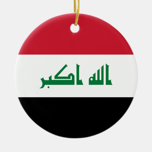 Irak-Flagge Keramik Ornament (Vorne)