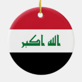 Irak-Flagge Keramik Ornament (Hinten)