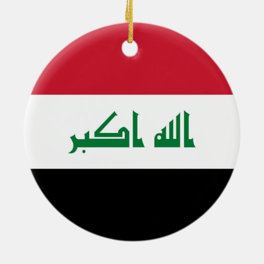 Irak-Flagge Keramik Ornament (Hinten)