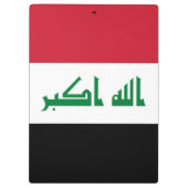 Irak-Flagge Klemmbrett (Rückseite)