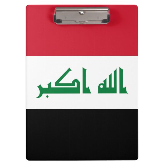 Irak-Flagge Klemmbrett (Vorderseite)