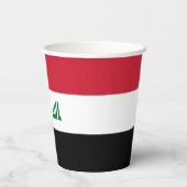 Irak-Flagge Pappbecher (Rückseite)