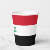 Irak-Flagge Pappbecher (Rückseite)