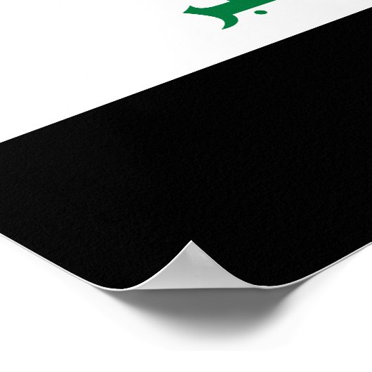 Irak-Flagge Poster (Ecke)