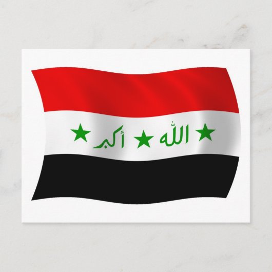 Irak Flagge Postkarte (Vorderseite)