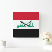 Irak-Flagge Quadratische Wanduhr (Zuhause)