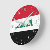 Irak-Flagge Runde Wanduhr (Winkel)